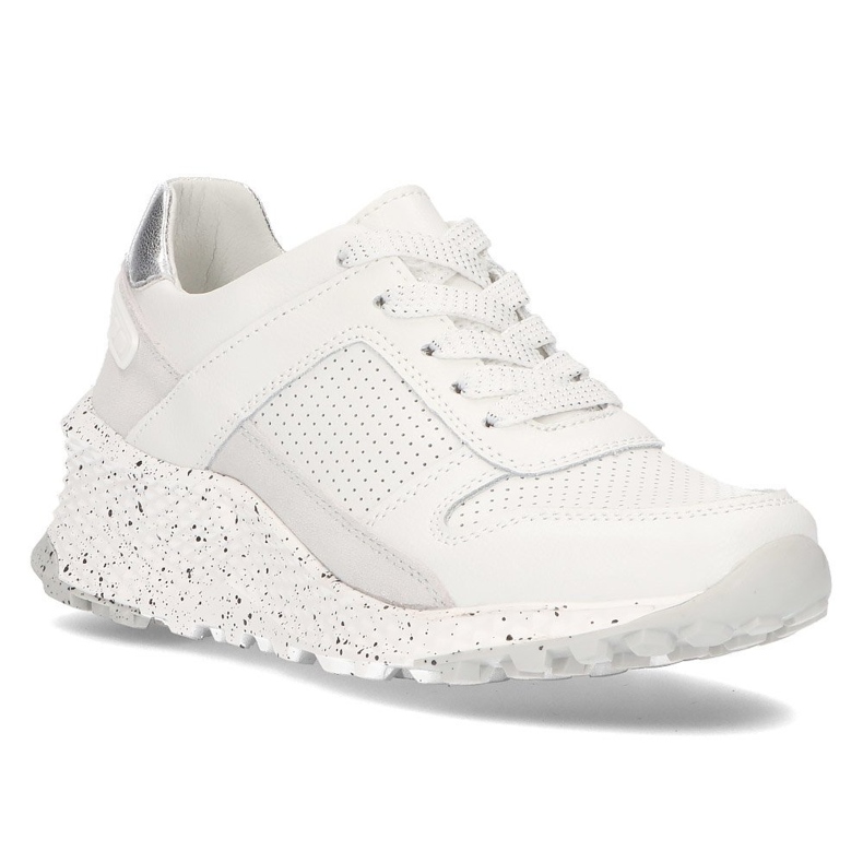 Bőr tornacipő Filippo DP2008 / 21 Wh fehér Bőr tornacipő Filippo DP2008 / 21 Wh fehér