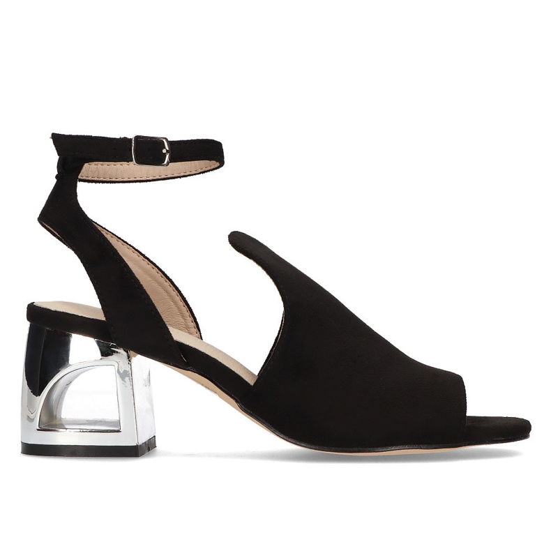 Fekete Filippo DS2107 / 21 Bk sarkú szandál