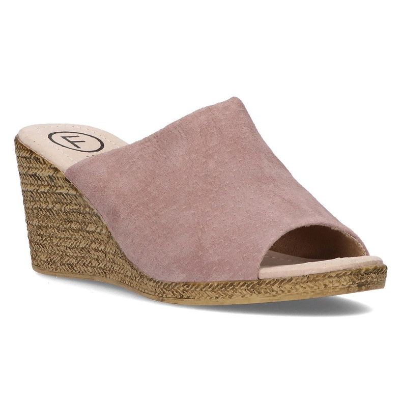 Bőr papucs Filippo DK2143 / 21 Sd hanga-bézs sokszínű rózsaszín