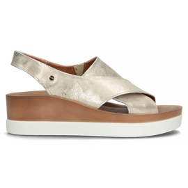 Bőr szandál Filippo 40256 arany aranysárga