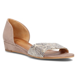 Bőr szandál Filippo 01971-56 / 00-5 bézs Bőr szandál Filippo 01971-56 / 00-5 bézs