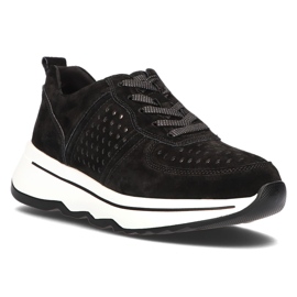 Filippo Bőr tornacipő DP3171 / 21 Bk fekete