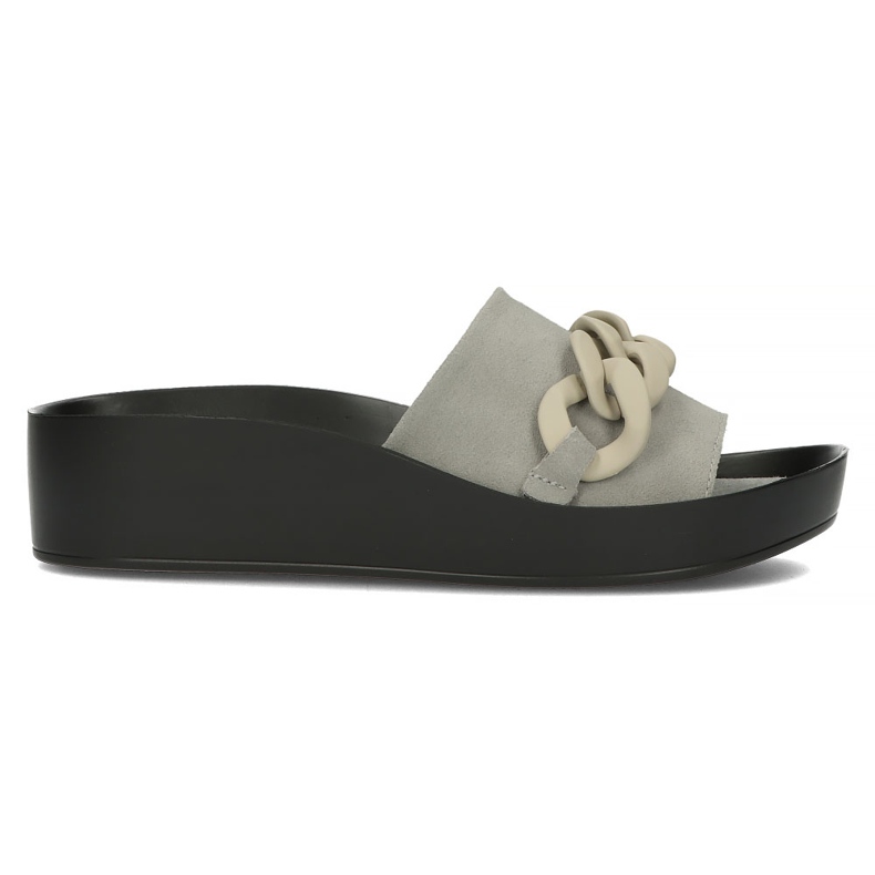 Bőr papucs Filippo DK3593 / 22 Gr szürke