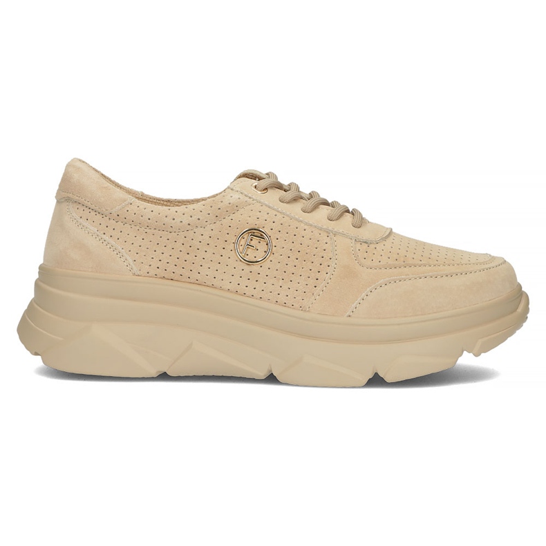 Bőr tornacipő Filippo DP2138 / 22 Be Be bézs