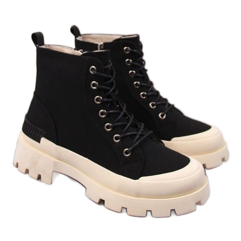 Fekete D&amp;A W OLI142 platform tornacipő