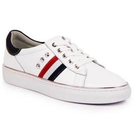 Bőr cipő tornacipő Vinceza W JAN87 fehér