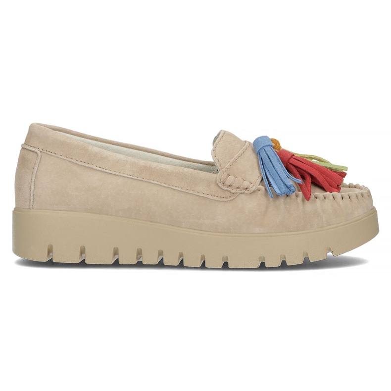 Bőr cipő Filippo DP3535 / 22 Legyen bézs