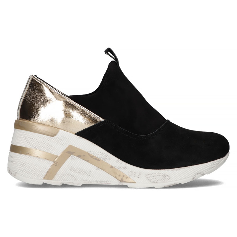 Bőr tornacipő Filippo DP3652 / 22 Bk fekete aranysárga