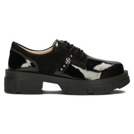 Bőr cipő Filippo DP3713 / 22 Bk fekete Bőr cipő Filippo DP3713 / 22 Bk fekete