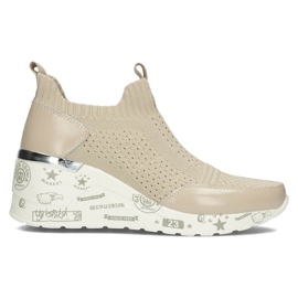 Bőr cipő Filippo DP3551 / 22 Legyen bézs Bőr cipő Filippo DP3551 / 22 Legyen bézs