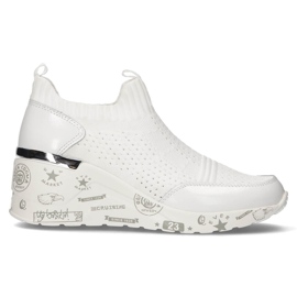 Bőr cipő Filippo DP3551 / 22 Wh fehér