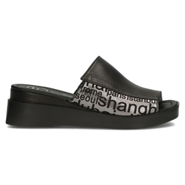 Bőr papucs Filippo DK3921 / 22 Bk fekete