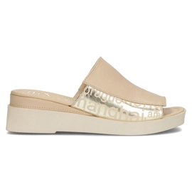 Bőr papucs Filippo DK3921 / 22 Legyen bézs