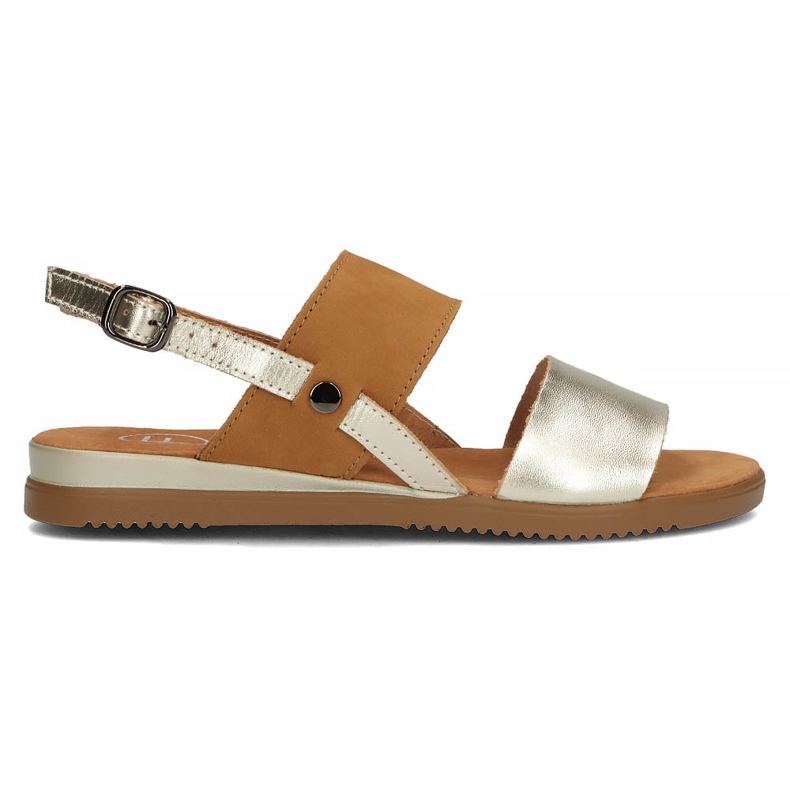 Bőr szandál Filippo DS3601 / 22 Go Br barna és arany színben aranysárga