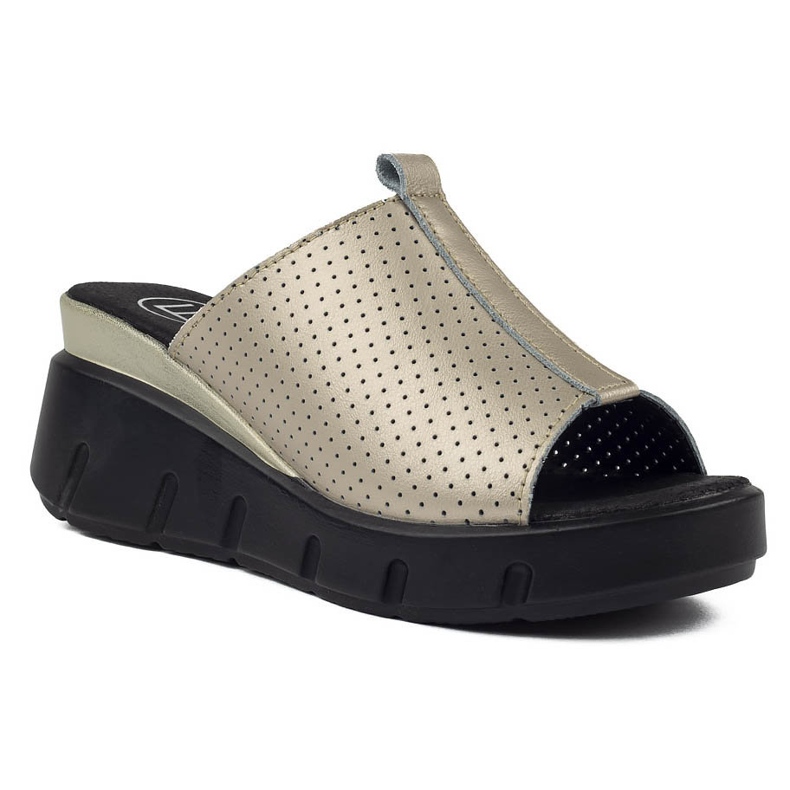 Bőr papucs Filippo DK3594 / 22 Go golden aranysárga