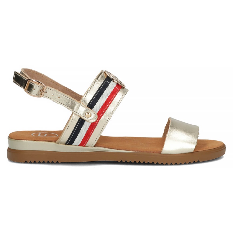 Bőr szandál Filippo DS3603 / 22 Go golden aranysárga