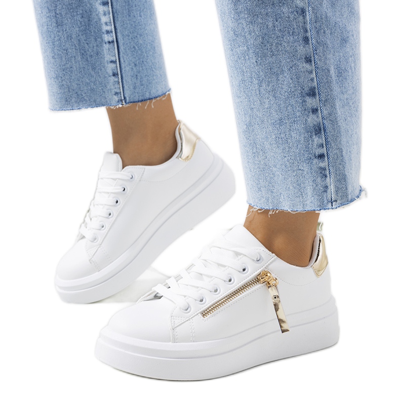 Fehér és arany női Tamis tornacipő aranysárga