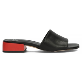 Bőr papucs Filippo DK3721 / 22 Bk fekete