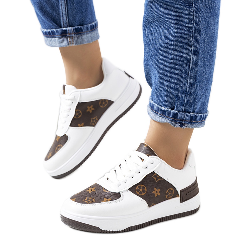 BM Djenna női fehér és barna tornacipő sárga