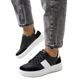 Ontario fekete női tornacipő ezüst