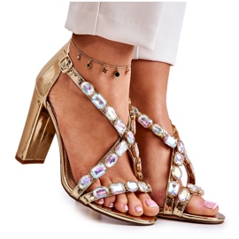 S.Barski Női magassarkú szandál Lu Boo Golden 8258-1 Vernee aranysárga S.Barski Női magassarkú szandál Lu Boo Golden 8258-1 Vernee aranysárga