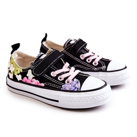 PA1 Gyerek tornacipő Fabric Print Black Buster fekete