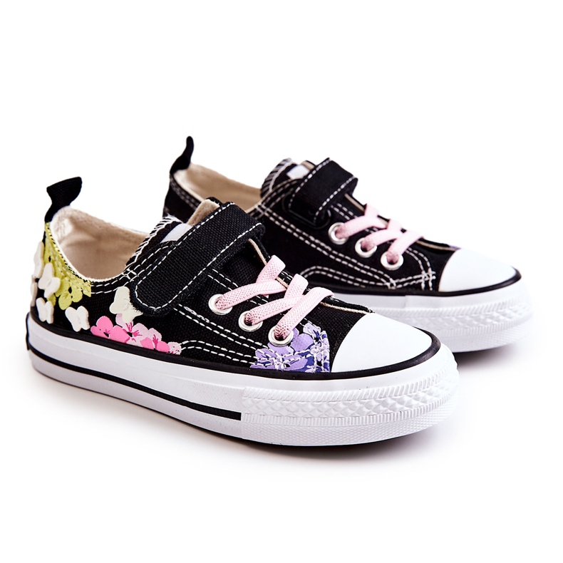 PA1 Gyerek tornacipő Fabric Print Black Buster fekete