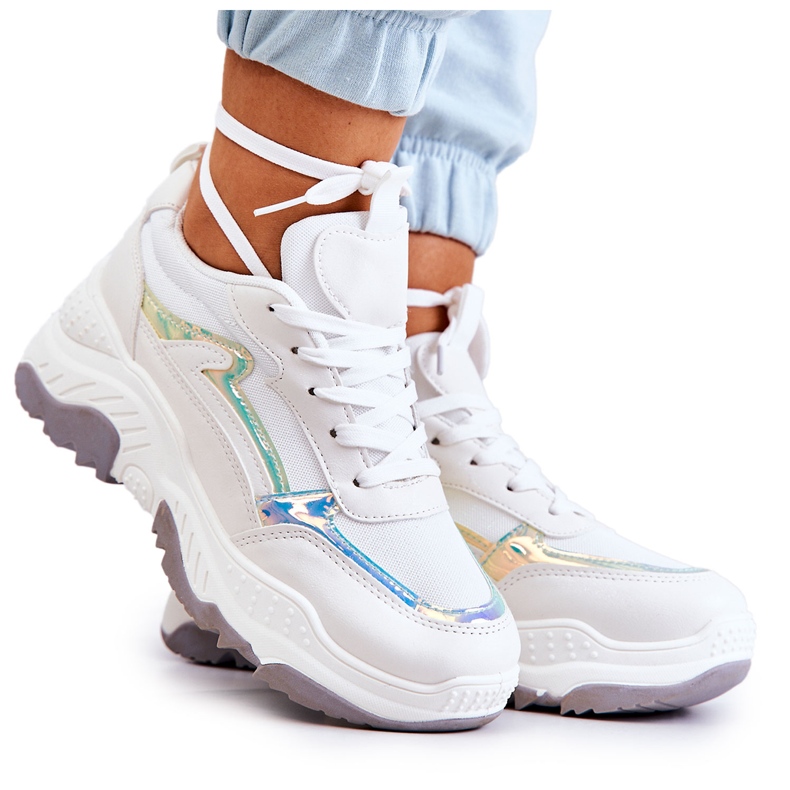 PG1 Női fehér Callisto fényes tornacipő PG1 Női fehér Callisto fényes tornacipő