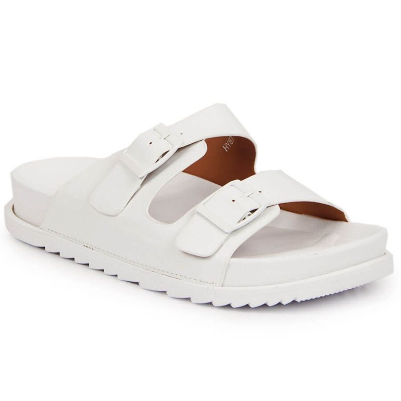 Fehér csatokkal ellátott gumipapucs S.Barskiban