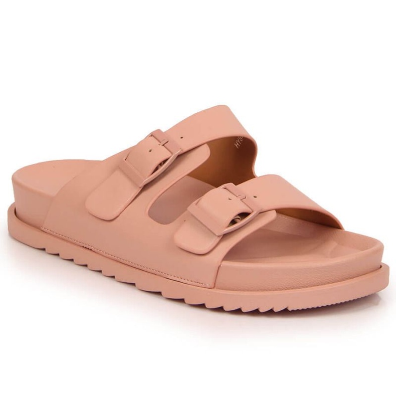 Gumi papucs kapcsokkal Bright Pink S. Barski rózsaszín