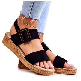 Női velúr szandál Big Star JJ276031 fekete