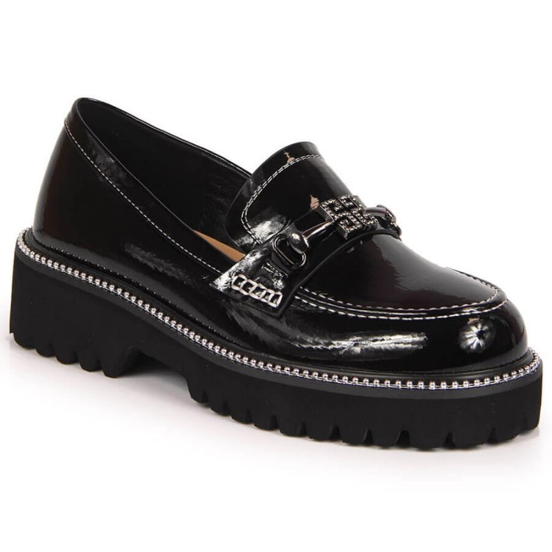 Fekete lakkozott cipő W S. Barski