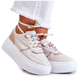 PS1 Női megkötött sportcipő tornacipő bézs Manila