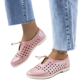 Cassinia rózsaszín áttört cipő