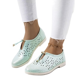 Zöld áttört Holm cipő