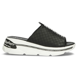 Bőr papucs Filippo DK3679 / 22 Bk fekete Bőr papucs Filippo DK3679 / 22 Bk fekete