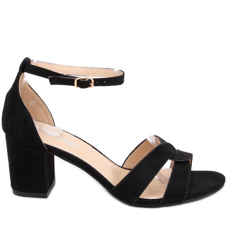 Moly Black magas sarkú szandál fekete