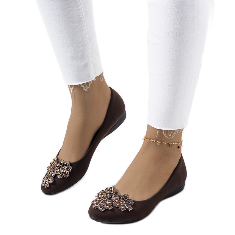 Női barna balerinák Rolla