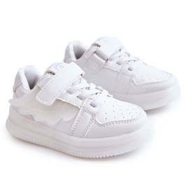 PA1 Gyermek bőr sportcipő fehér angyal tépőzárral PA1 Gyermek bőr sportcipő fehér angyal tépőzárral