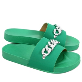 Tilia Green papucs lánccal zöld