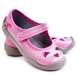 BEFADO S.A. Balerina papucs Befado Cats 114X451 Pink-Gray rózsaszín