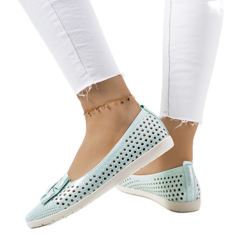 Binney zöld fényes balerinák