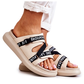 Női Divatos Bőr Papucs La.Fi Bézs Menifis fekete Női Divatos Bőr Papucs La.Fi Bézs Menifis fekete