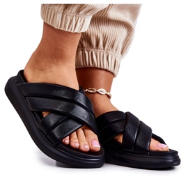 Női bőr papucs La.Fi Fekete Silla Női bőr papucs La.Fi Fekete Silla