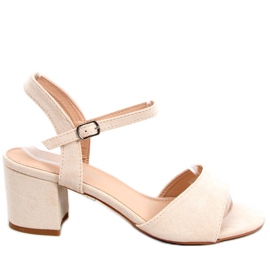 Jolina Beige magas sarkú szandál bézs Jolina Beige magas sarkú szandál bézs