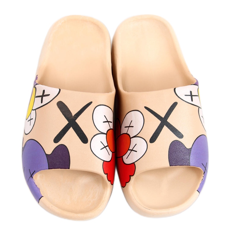 Papucs színes Clancy Khaki mintával sokszínű