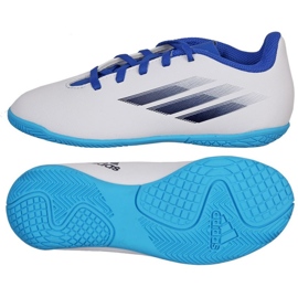 Adidas X Speedflow.4 In Jr GW7527 futballcipő fehér fehér Adidas X Speedflow.4 In Jr GW7527 futballcipő fehér fehér