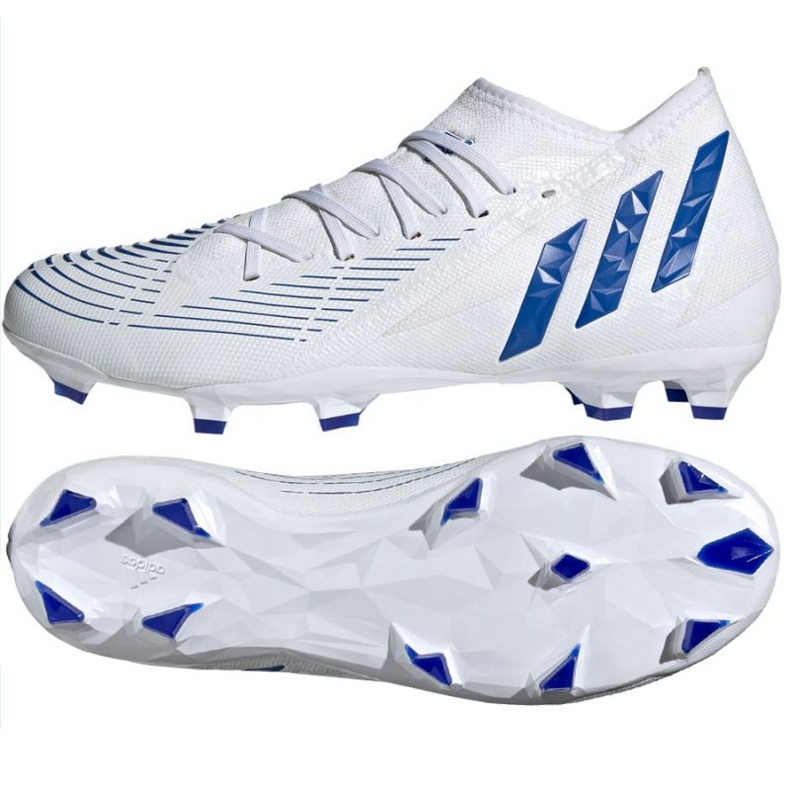 Adidas Predator Edge.3 Fg M GW2273 futballcipő fehér fehér Adidas Predator Edge.3 Fg M GW2273 futballcipő fehér fehér