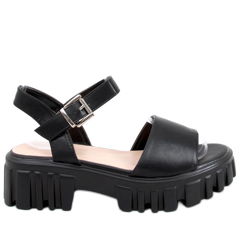 Dianne fekete magas talpú szandál