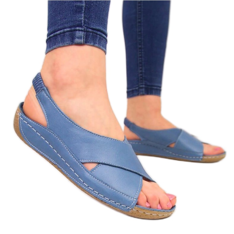 Bőr szandál T.Sokolski W SCA109B kék